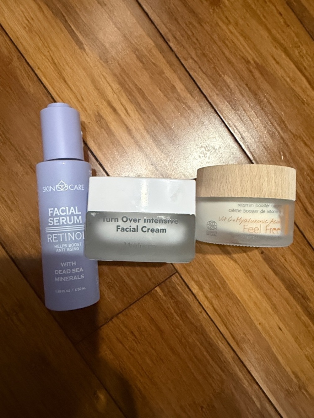 Bundle Skin Care Retinol Facial Serum + Vegan Intense Face Cream + Feel Free Vit